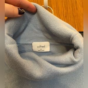 Wilfred Blue Cropped Turtleneck Sweater Women’s Medium